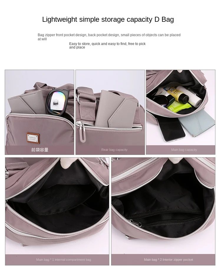 2023 Women's Shoulder Bags Small Travel Handbag Messenger Cross Body Nylon Messenger Bags For Women