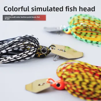 Factory Wholesale Stainless Steel Sequin Jig Water Baffle Bearded Lure Artificial Bait Hooks 7g 9g 11g 18g 21g Fish – Metal Jig – view 4