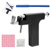 Pistola de oído negro + 98Ear Stud + tapones para los oídos