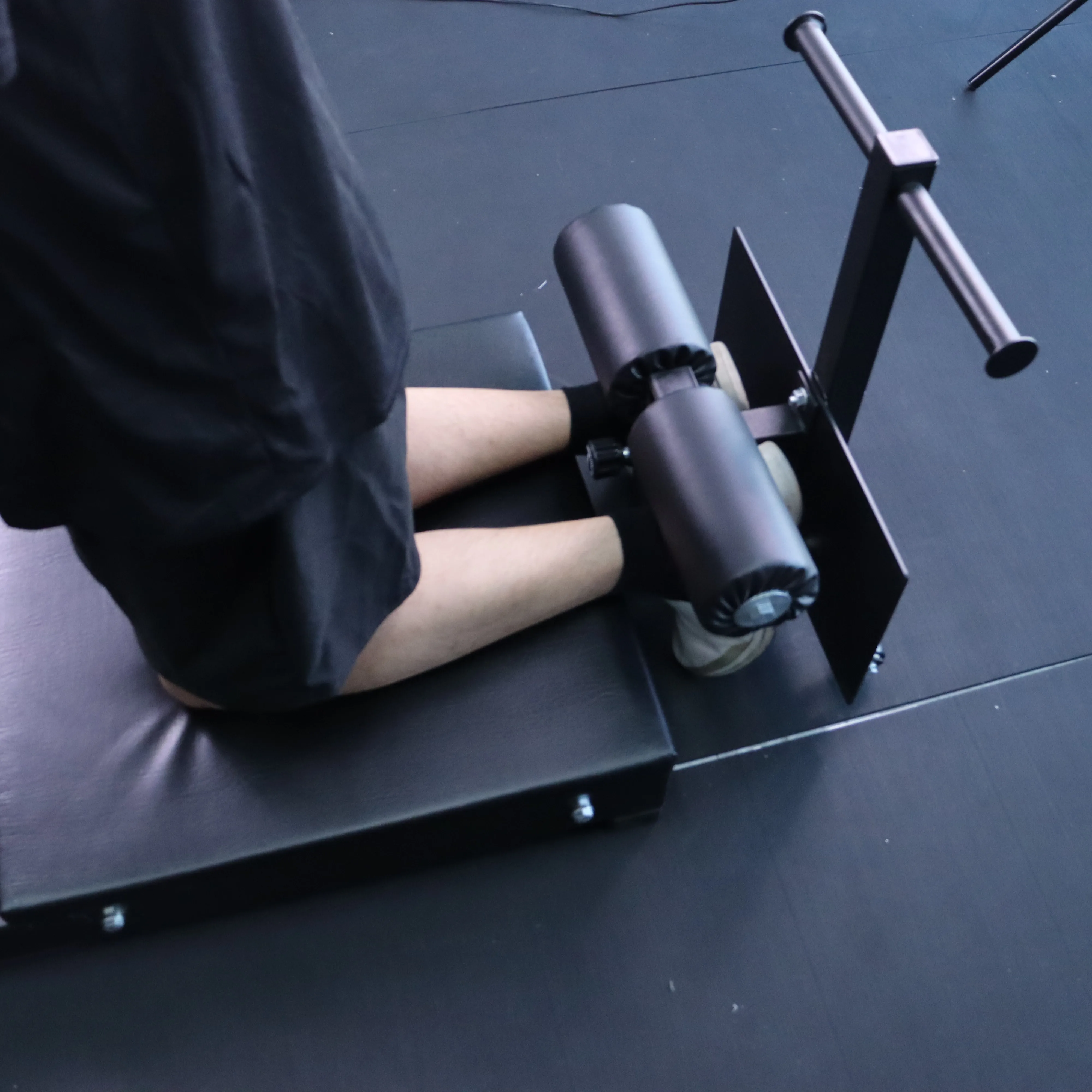 Compact Nordic Curl Floor Glute Bench with Wheels - Perfect for Gyms & Home Workouts