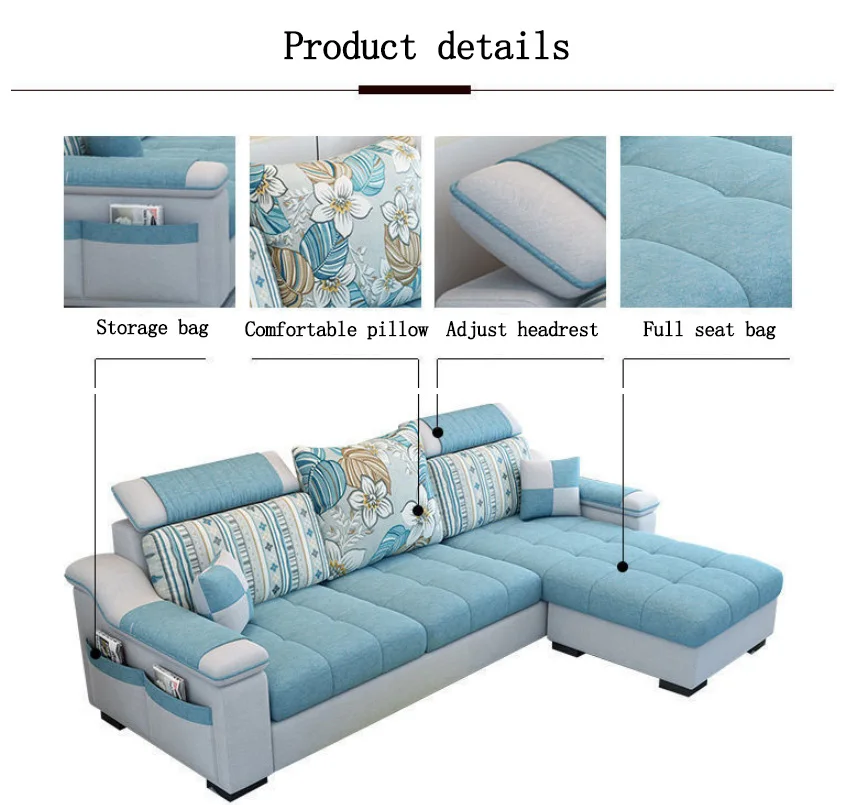 Modular Living Room Furniture With Reconfigurable Sofas Modular Modern Corner Beds Sectional L Shape Sofa Set Furniture Living