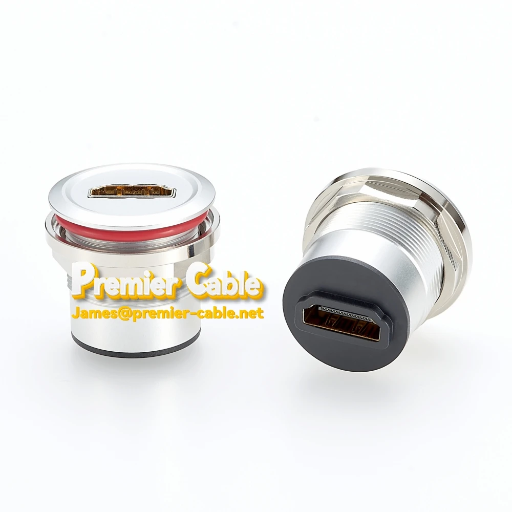 HDMI Female to HDMI Female Coupler Round Panel Mount Adapter supplier