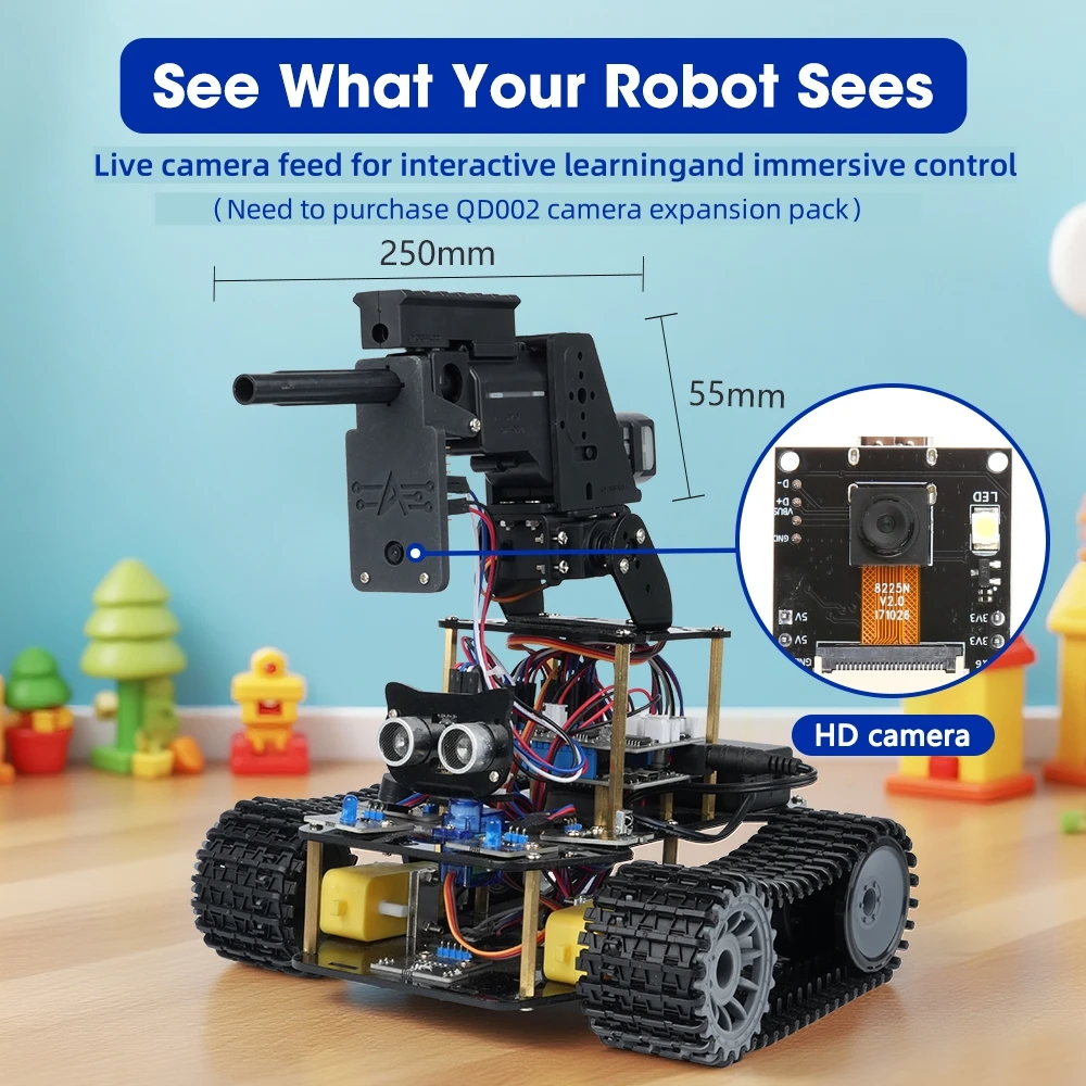 ACEBOTT ESP32 Smart Robot Car Kit DIY Coding STEM Toys for Kids Line ...