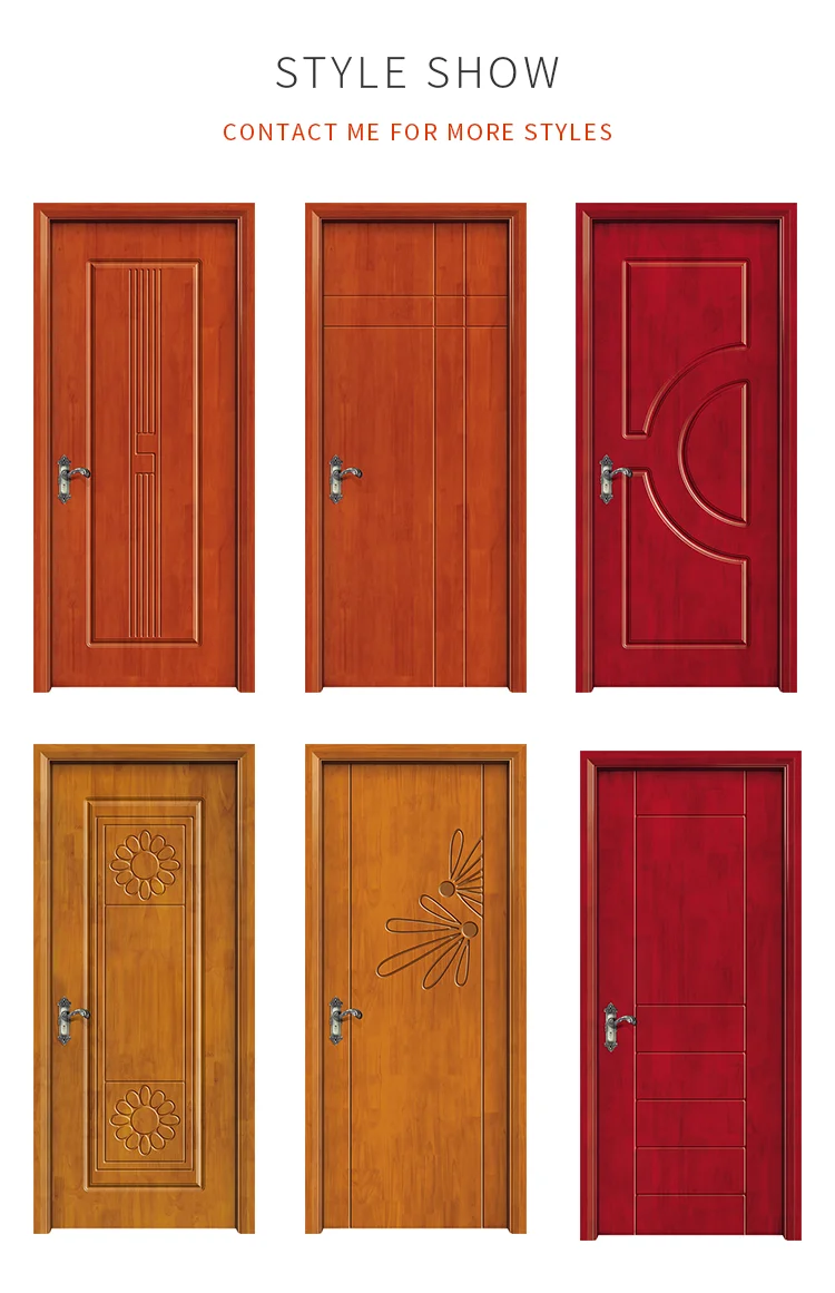 Factory direct sales paint door oak solid wood paint door classic Chinese style indoor door