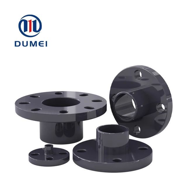 UPVC Socket Flange PVC Flanged Pipe Fittings Socket and Socket Integrated Flange Fittings Joint PN16 Factory Direct