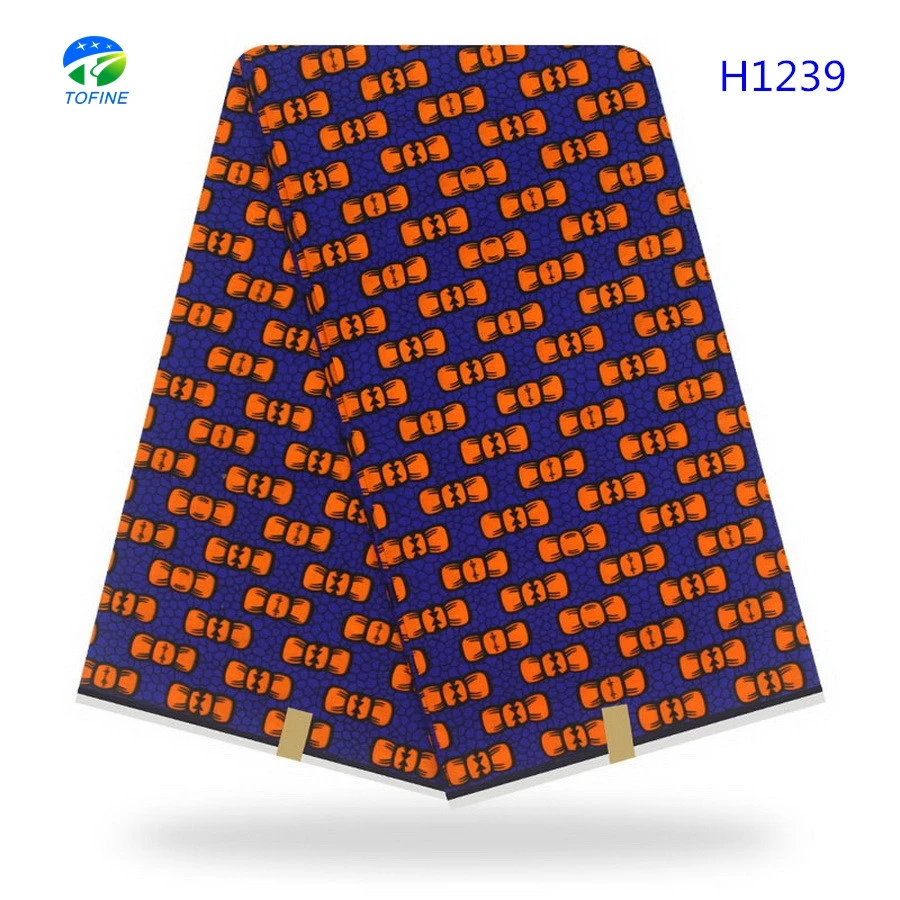 Нигерийская восковая ткань, африканский восковой текстиль, 100% хлопчатобумажная восковая ткань Анкары, 6 ярдов