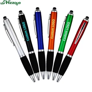 Custom Logo for Stylus Ballpoint Pen Orange Novelty Promotional Advertising Pen Black Ink 1.0mm Writing Width Rubber Plastic