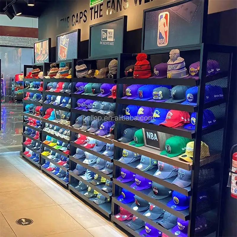 Customized Retail Shop Interior Decoration Furniture Metal Shelf ...