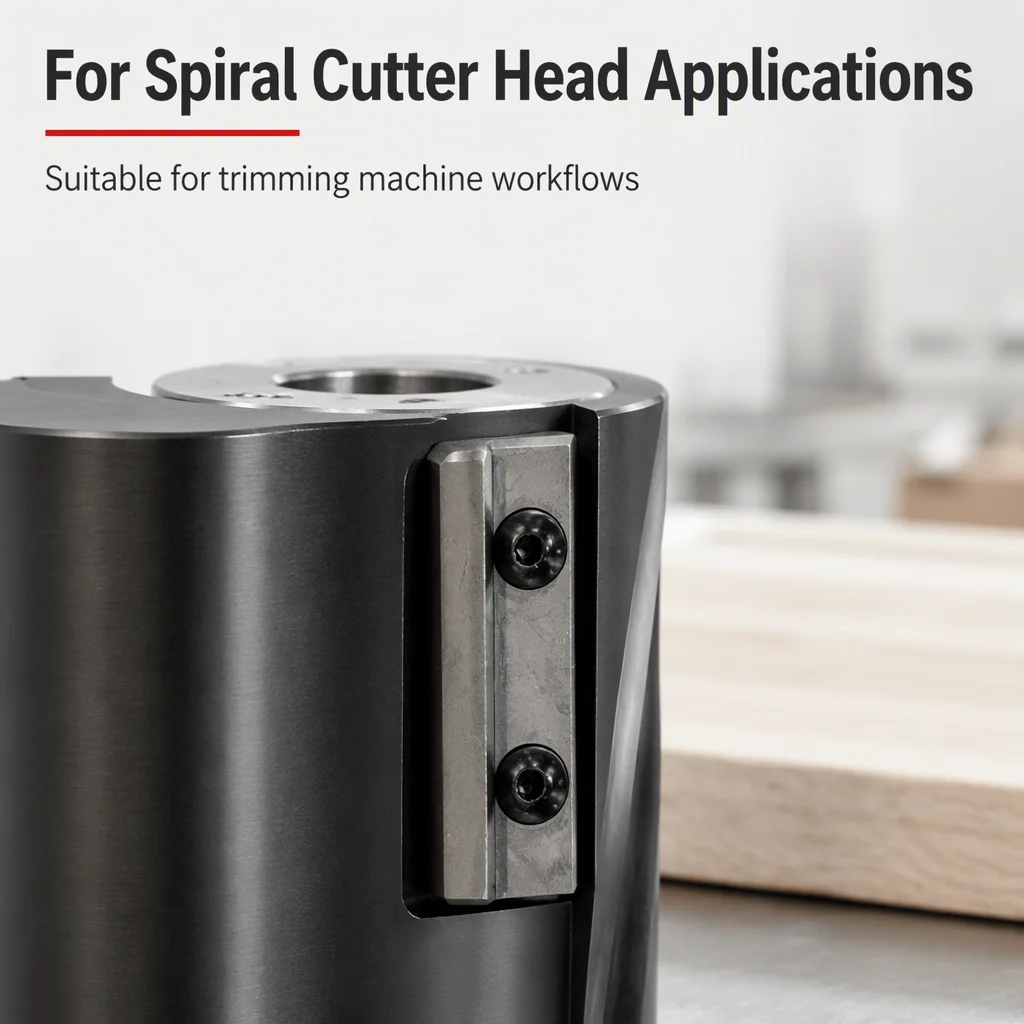 Cemented Carbide Woodworking Insert 15*15*2.5, 4 Edges Reversible Indexable Knife for Spiral Cutter Head