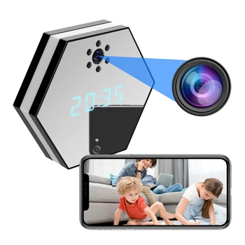 NEW 4K HD Wireless camera Wi-Fi Infrared Red Night Vision Clock Video Camera Motion Detect Recorder