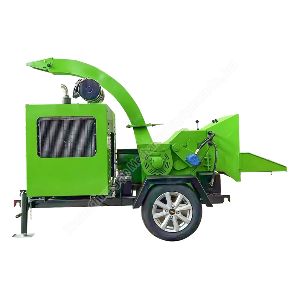 Portable Leaves Large Chipper Tree Branches Shredder Industrial Wood