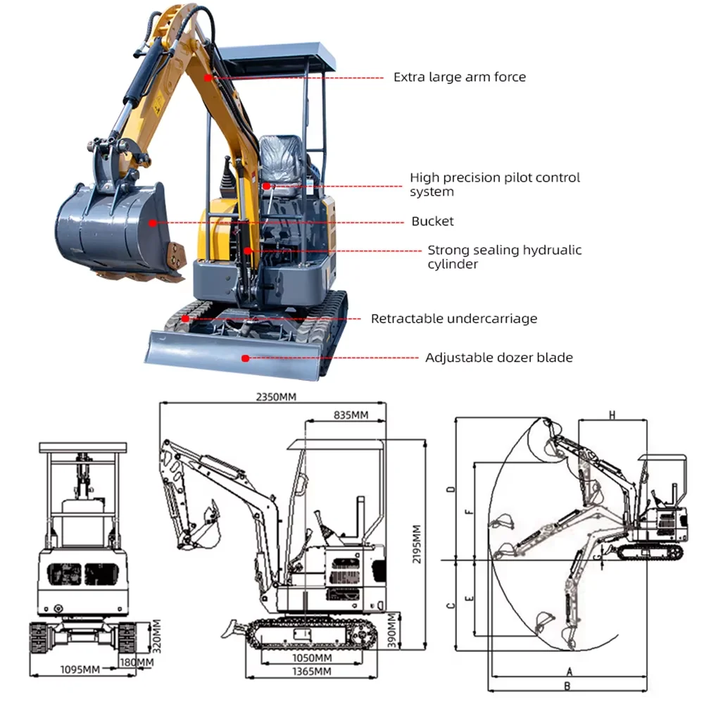  HW-17 Mini Excavators manufacture