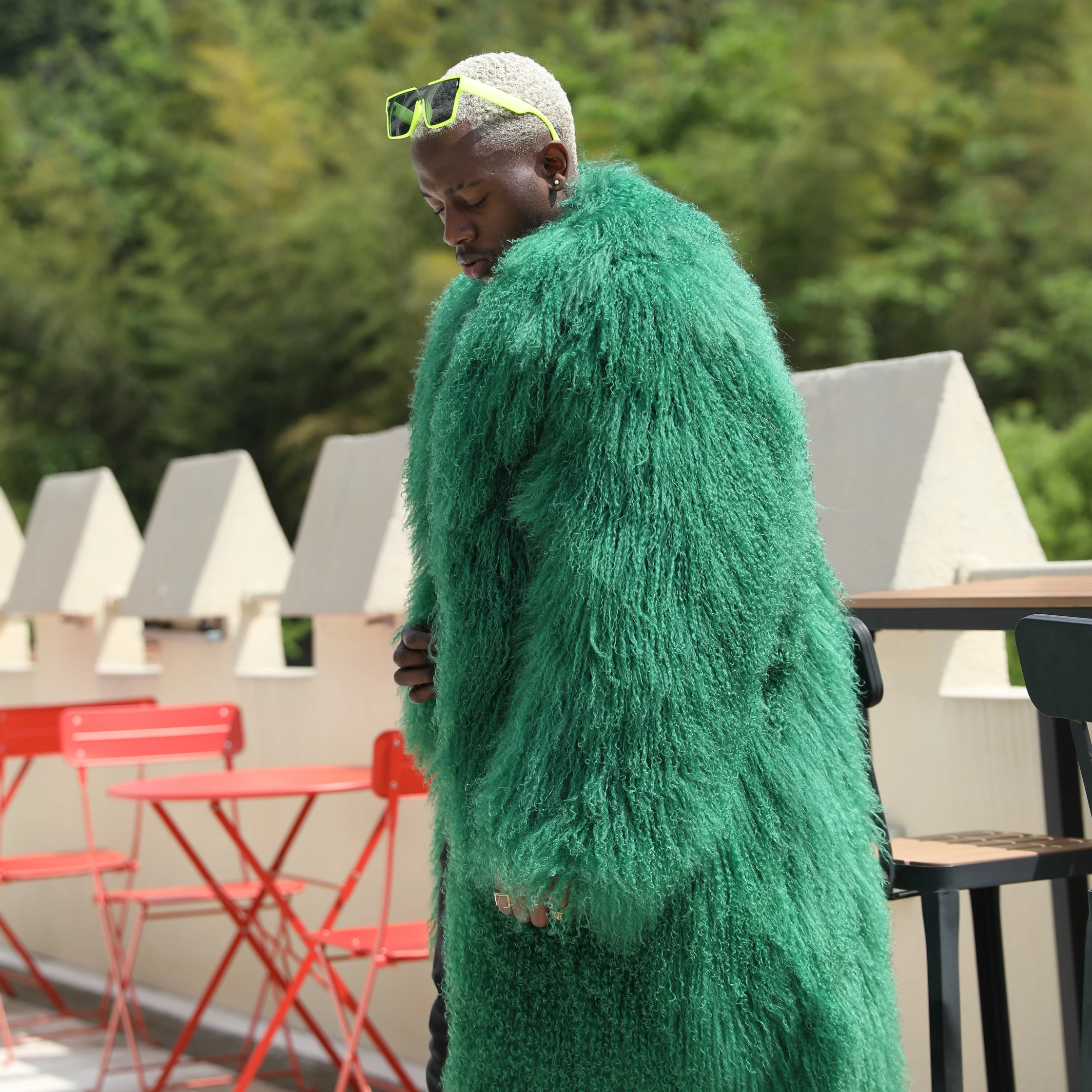 Janefur Custom Color Winter Men's Real Mongolian Lamb Fur Coats