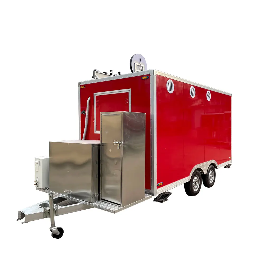 Camión de comida móvil de 13 pies, remolque de comida para vendedores de EE. UU., carrito de comida para perros calientes