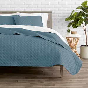 KOSMOS Full / Queen Home Quilt Bed Sheets Bed Textile Bedding 100% Microfiber Coverlet Set