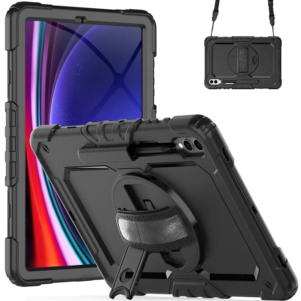 Laudtec Foldable Holder Cases For Samsung Tab Tpu Pc Shell Rugged Tablet Covers For Samsung Galaxy Tab S9  Shockproof PBK052