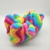 Rainbow Plush Teddy Bear Slipper