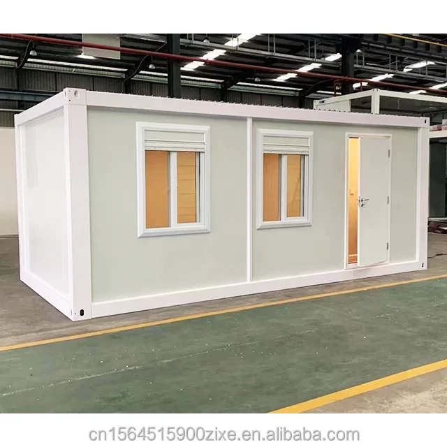 حاوية 20 قدم فولاذية وحداتية قابلة للطي منزل مسبق الصنع كراج متنقل حاوية بريفابريك كاساس كونتينيدور مكتب