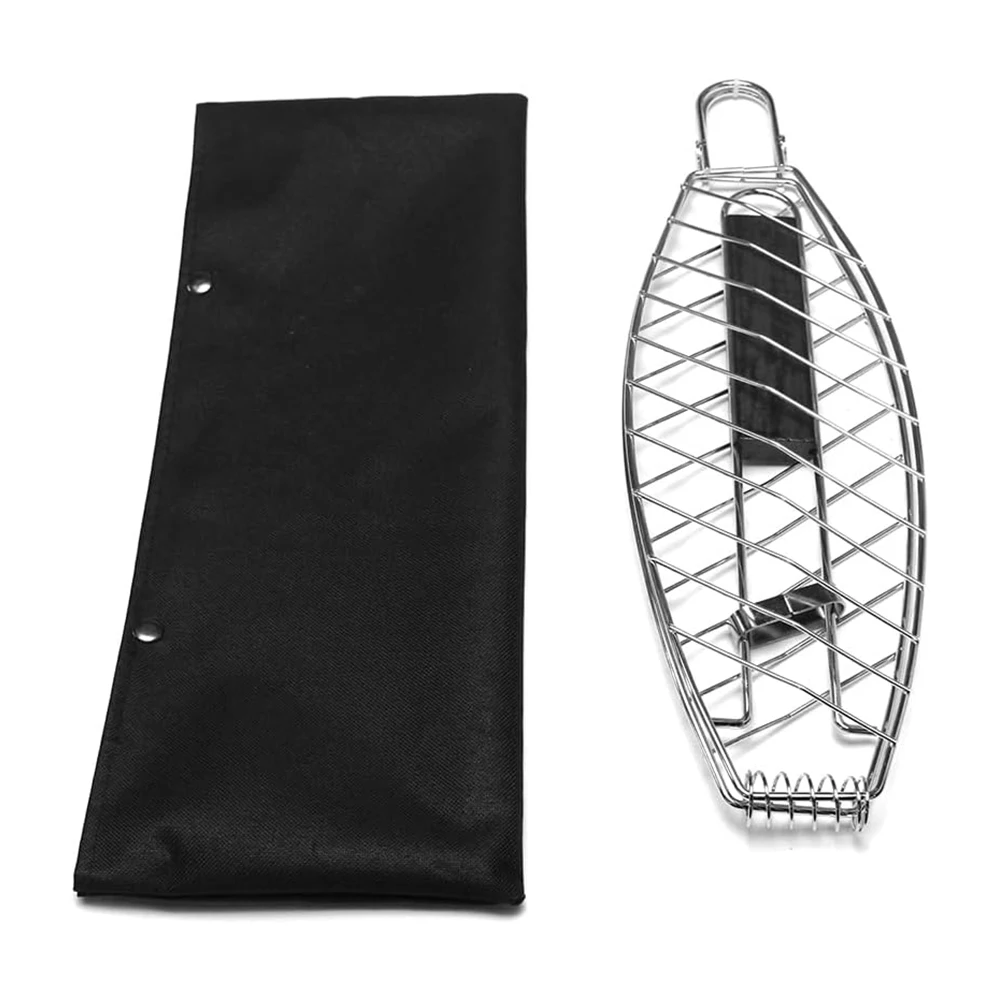 Thickened Grilled Fish Clip Removable BBQ Grill Net Household Multifunctional Grilled Fish Clip Anti-Scald Barbecue Clip Tool