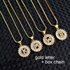 Gold letter with box chain