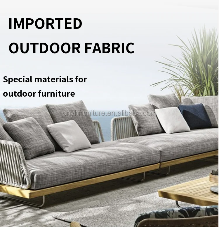 Sofa Outdoor Garden Furniture Plus Size Lounge Sets Outdoor Wooden Large Luxury Outdoor Sofa