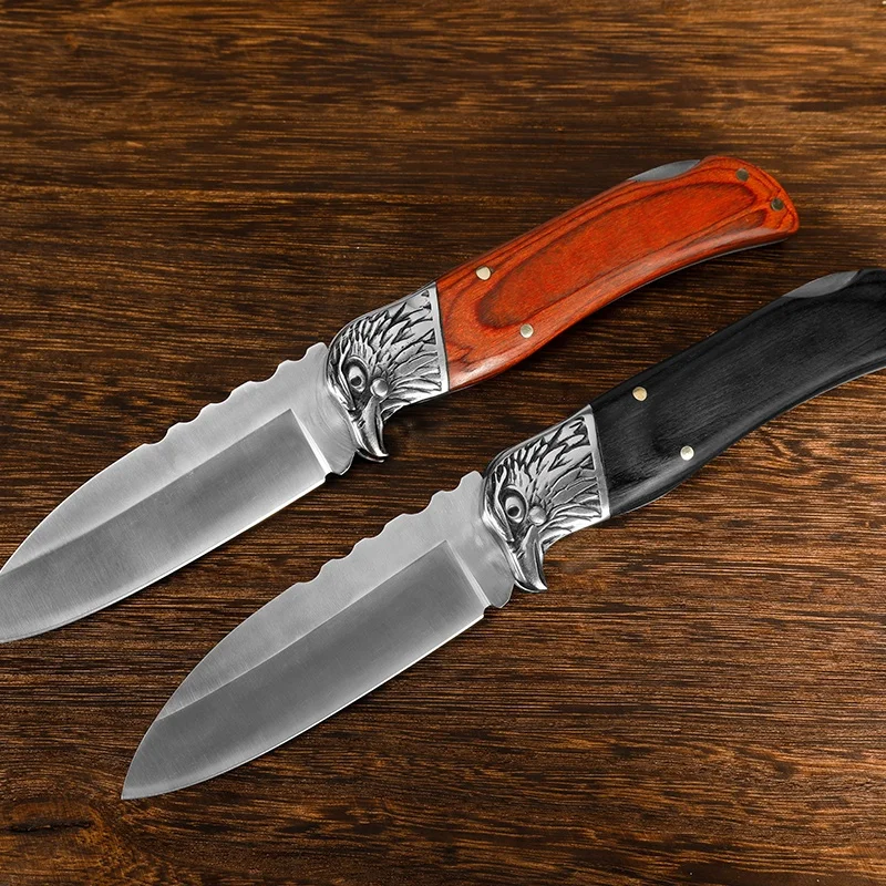 Factory Direct Custom Design Eagle Bolster Folding Knife Portable Pocket Knife