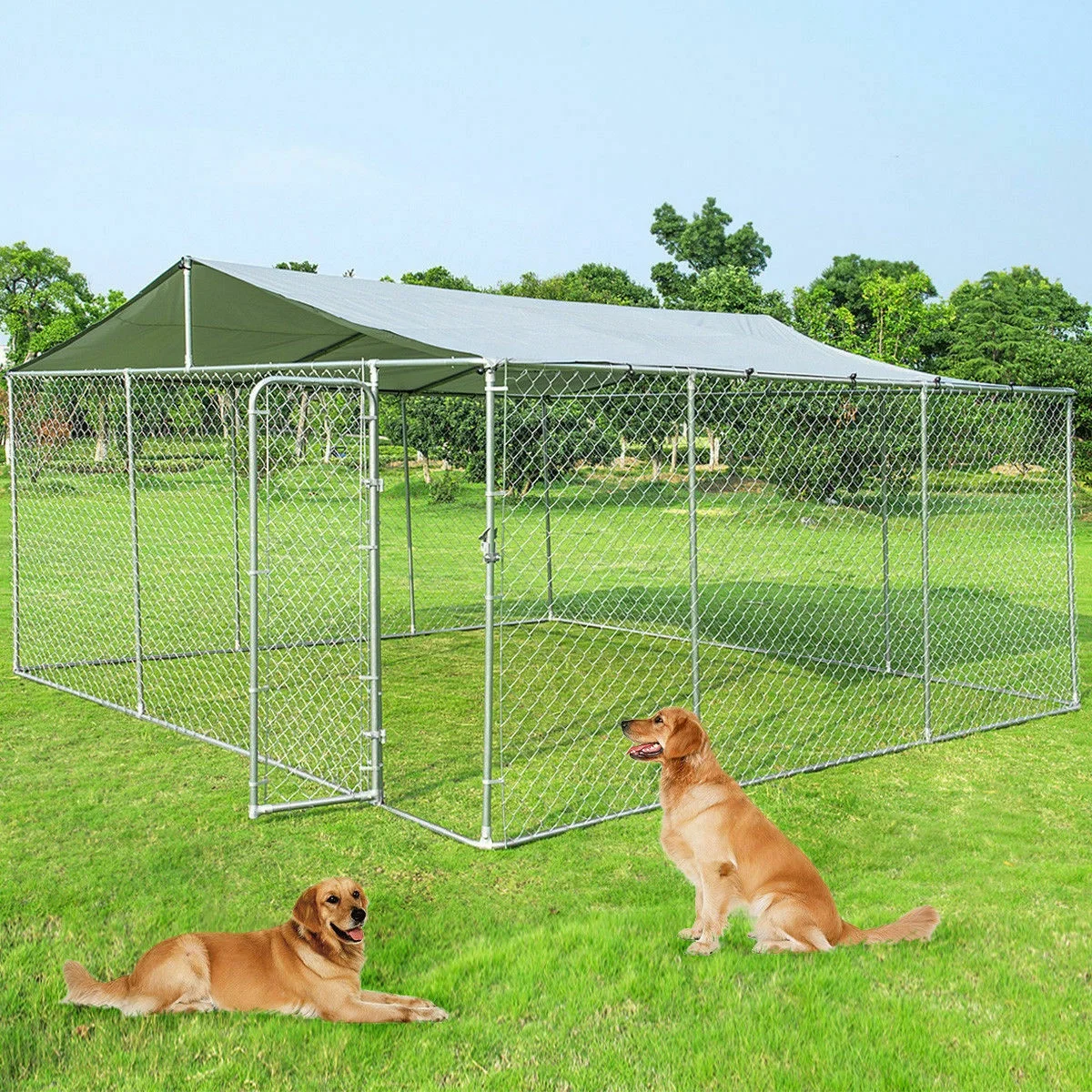 Heavy Duty Galvanized Outdoor Chain Link Dog Kennel/dog Run Kennels/dog  Cage Dog Playpen Dog Cage