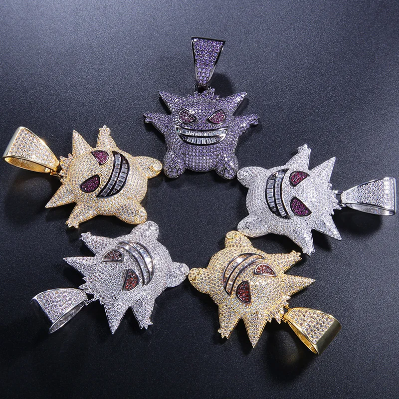 2023新トレンドヒップホップジュエリー真鍮ゲンガーネックレス