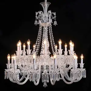 Luxury K9 Crystal Chandelier Large Candle Crystal Lamp Room Decor Pendant Lights for Wedding Elegant Cristal Lustre Chandelier