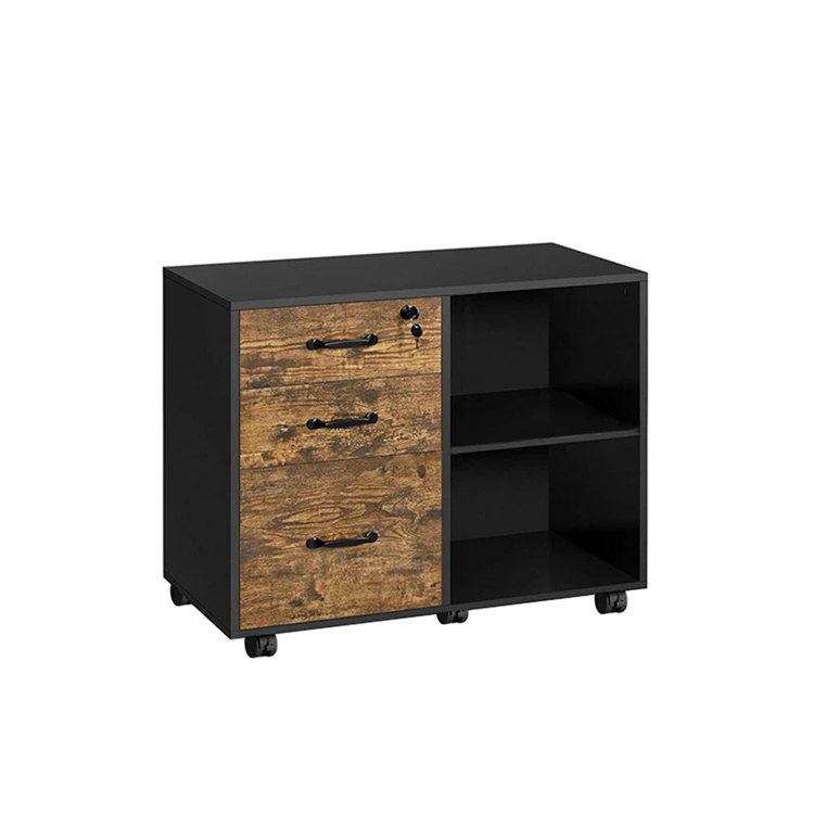 YQ навсегда 3 ящиками мобильный шкаф для документов с замком хранения юридические услуги/вставкой и принтом в виде надписей Размер офисные