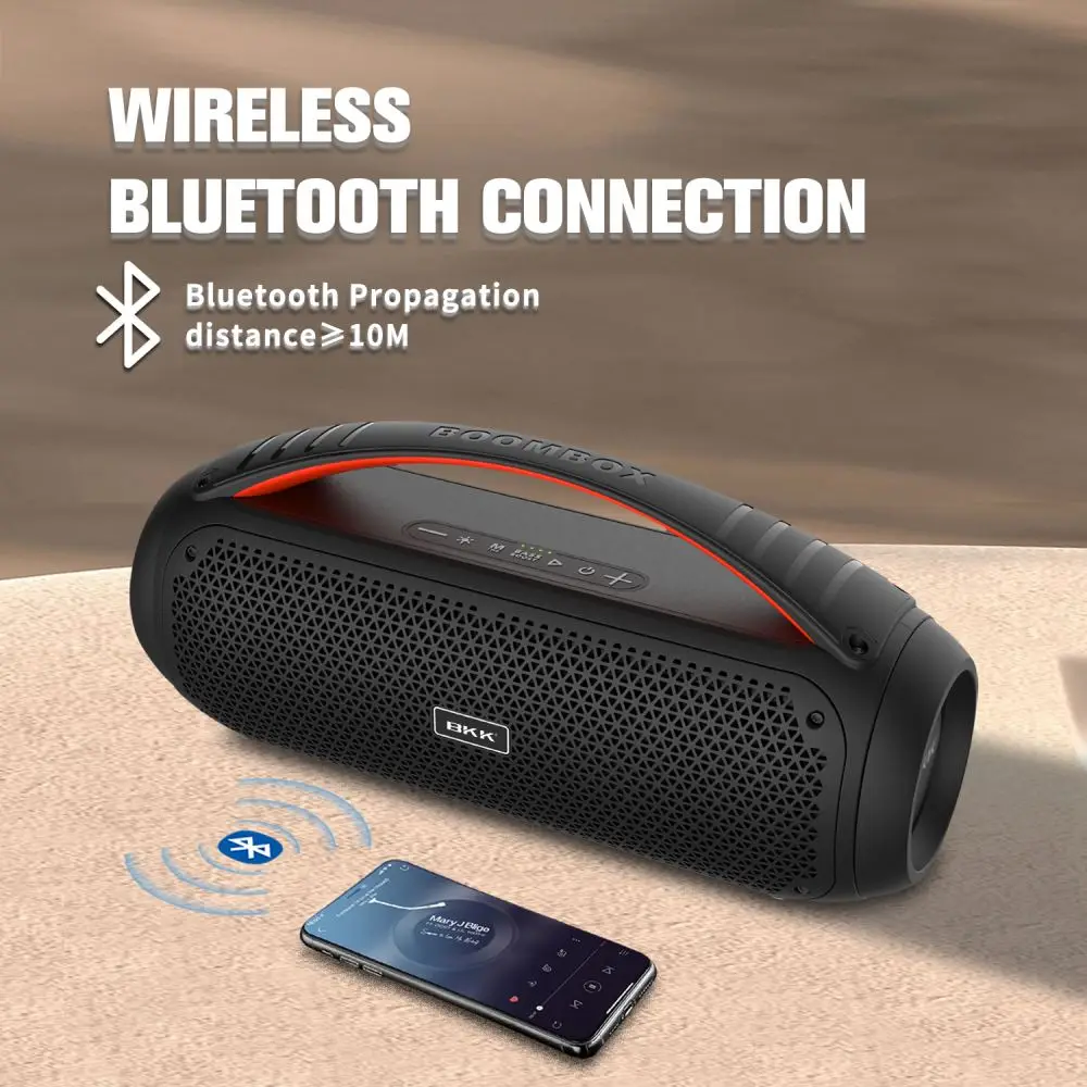 BKK IPX5 Waterproof Portable Bluetooth Speaker - Rechargeable