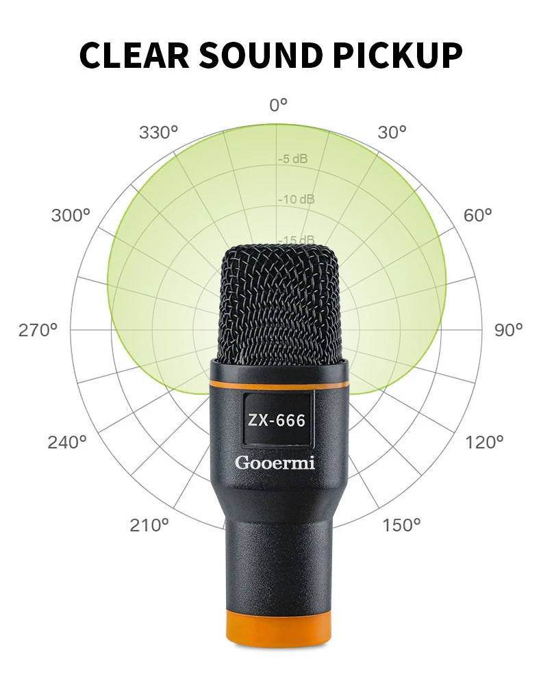 Gooermi ZX666-3.5 Condenser Mic - High Quality Gaming Microphone