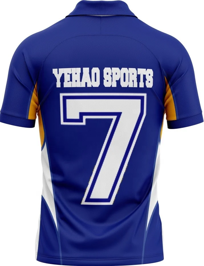 2020 Sublimation Breathable Comfortable Fabric Sublimation Stylish Cricket Jersey Models