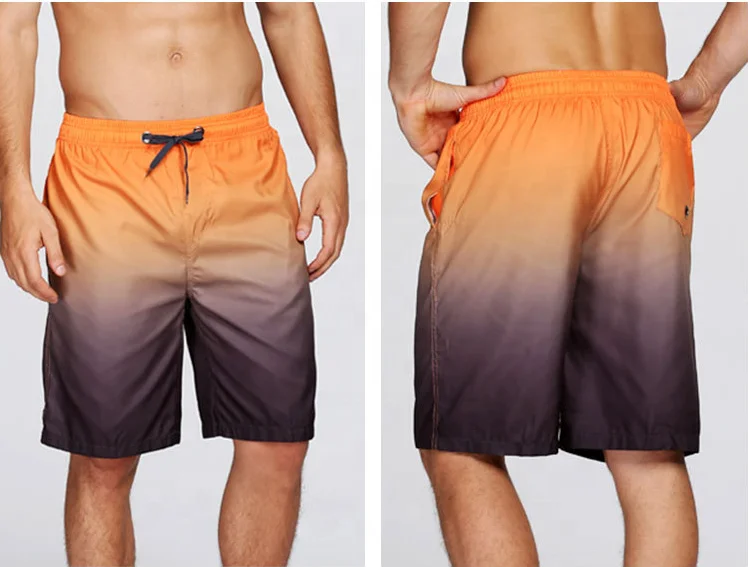 JL0506E OEM High Quality Men’s Gradient Color Hawaiian Shorts Quick Dry Mens Beach Swimming Shorts for Men