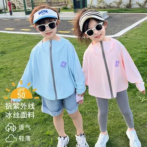 Children's Sunscreen UPF50+ Ice Silk Summer Sunscreen Breathable UV protection for Boys and Girls Batshirt