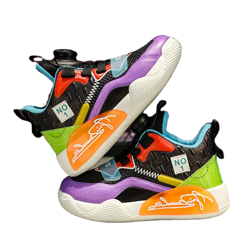 2022 Spring New Model Big Size Sport Black Sneakers Children Sneakers Casual School Shoes