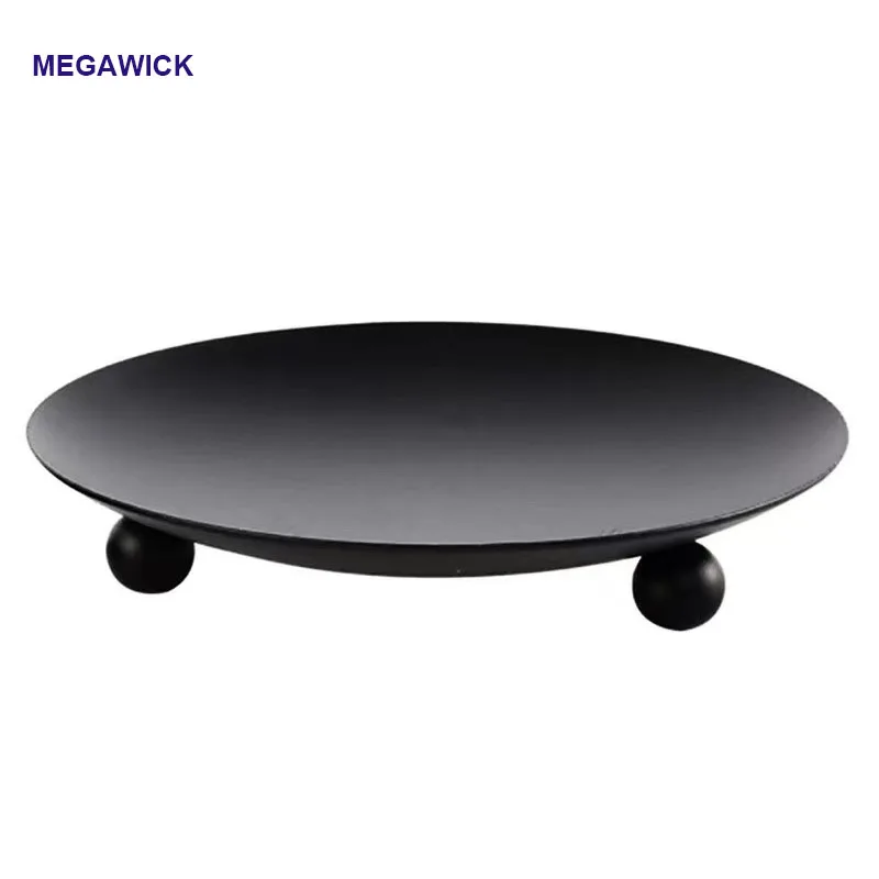 Factory Glass Candle Tray,Clear Round Tray For Pillar Candle,Home