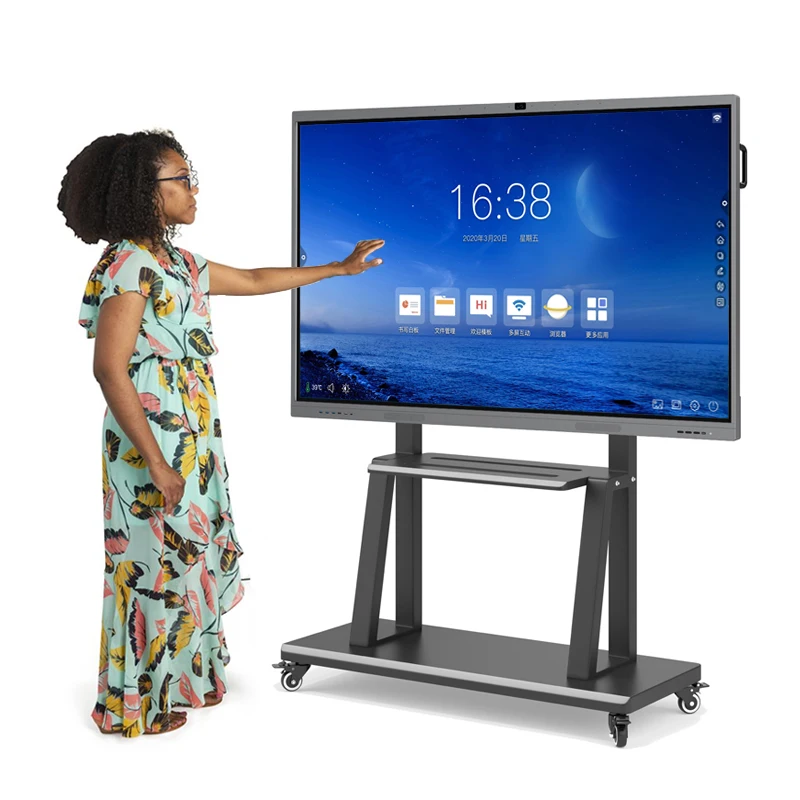 KINGONE Factory Price Anti Glare Digital Touch Screen Smart Board Interactive Whiteboard 65 Inch for Classroom