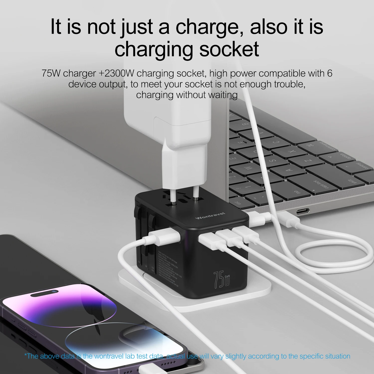 Wontravel 3 Type C Dual USB International Travel Adaptor Wall Charger Worldwide Plug Universal Travel Adapter