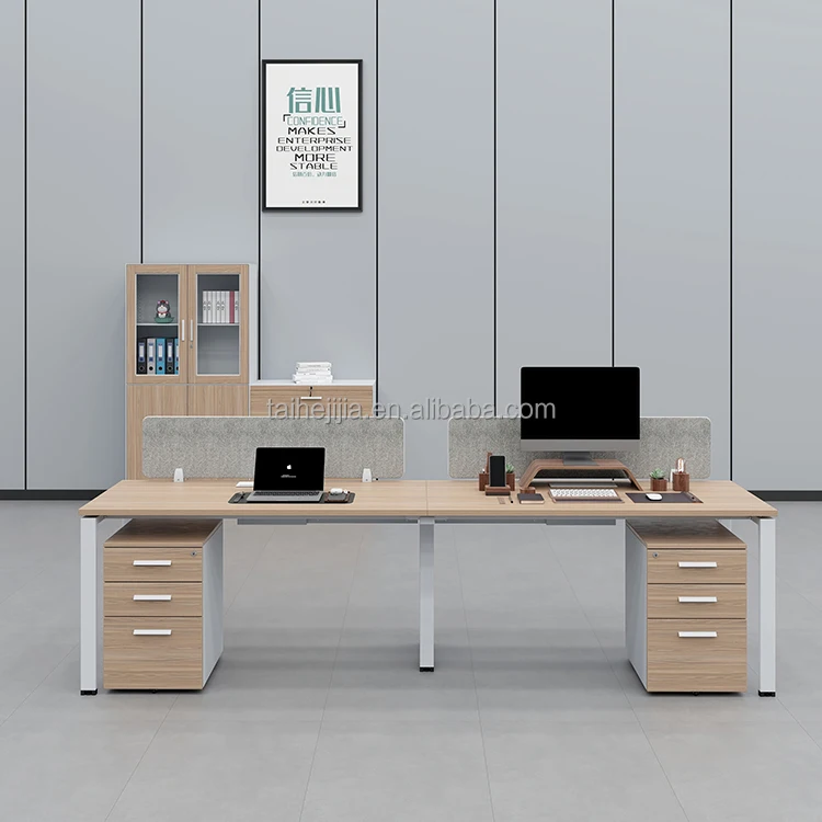 Modern Open Modular Multiple People Workstation Office Desk Furniture Design Work Office Table with Metal Leg for Office Space