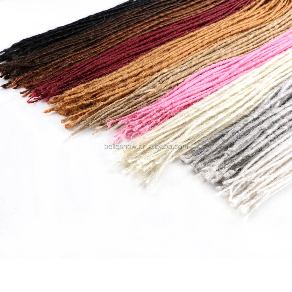 Лидер продаж, оптовая продажа, плетеные удлинители волос, 20 дюймов, 24 корня/шт., вязаные крючком волосы ручной работы, дреды, мягкие искусственные локоны