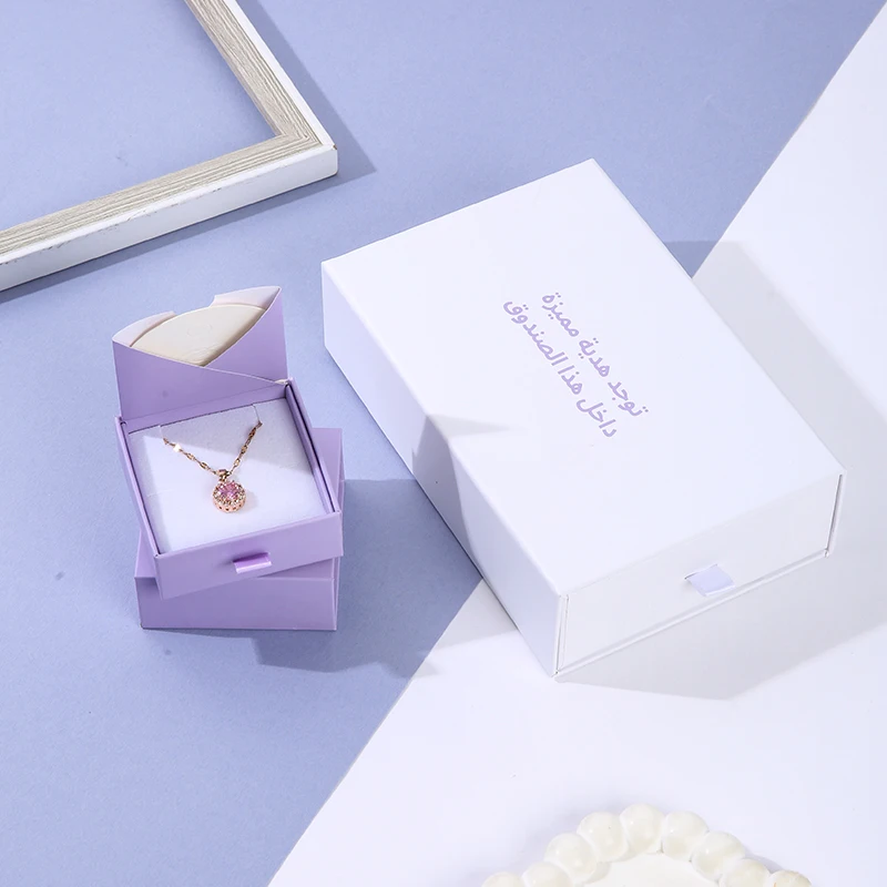 A1 Eco-Friendly Jewelry Box Packaging Buckle Closure Custom Size Shape Artpaper Cardboard Gift Box for Necklace Ring Earring factory
