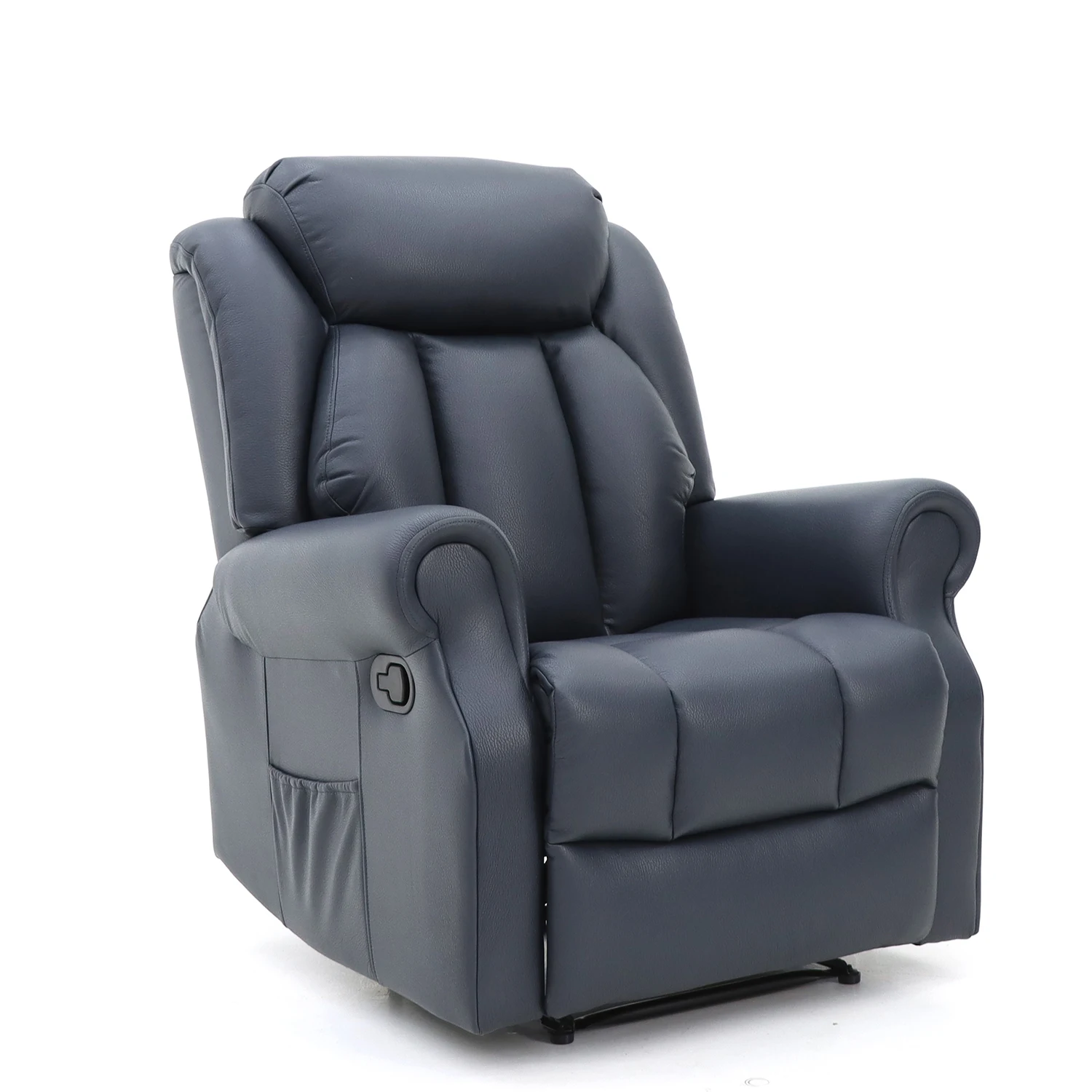 Geeksofa Modern Leather Manual Recliner Chair With Massage And Heat