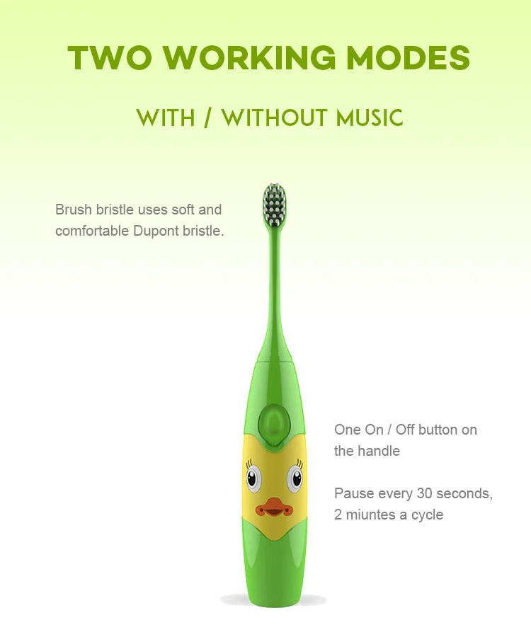 Cartoon Style Children Musical Sonic Toothbrush RLT303