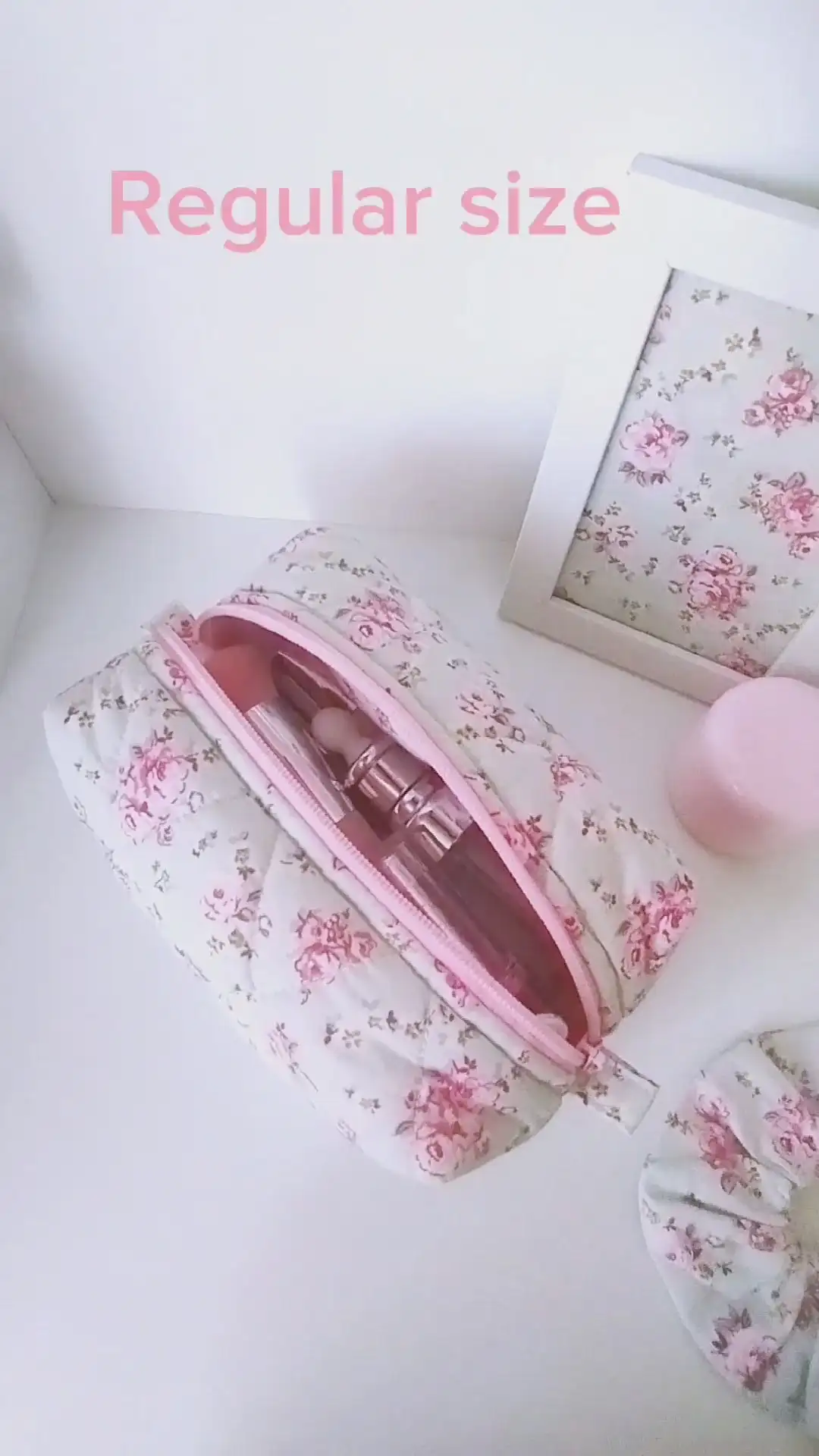 Personality Waterproof Beauty Zipper Travel Pencil Quilted Makeup Pouch