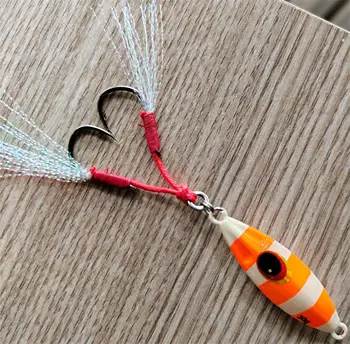 CHEERY 30g-120g Saltwater Lures Assist Hook Peche Fishing Metal Jig Head with Spinner Blade Fast Slow Fall Pitch Jigs Fish – Metal Jig – view 4