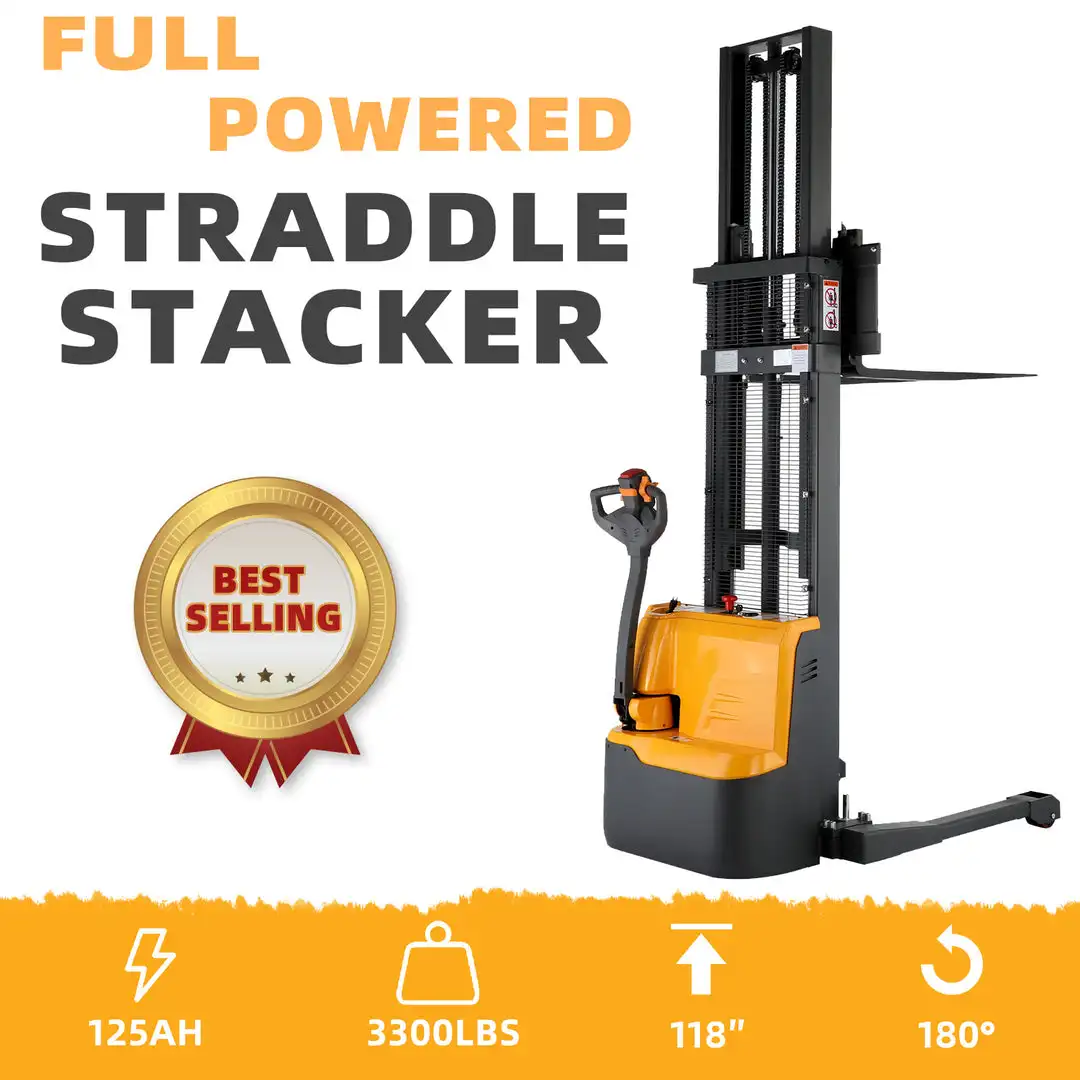 Electric Stacker Material Handling Equipments Fully Semi Elec Pallet Truck Price 1000Kg 1500 kg Forklift Stacker