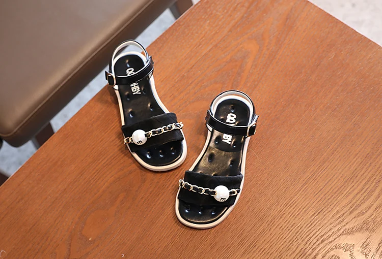 2021 summer solid color girl baby beach shoes sandals