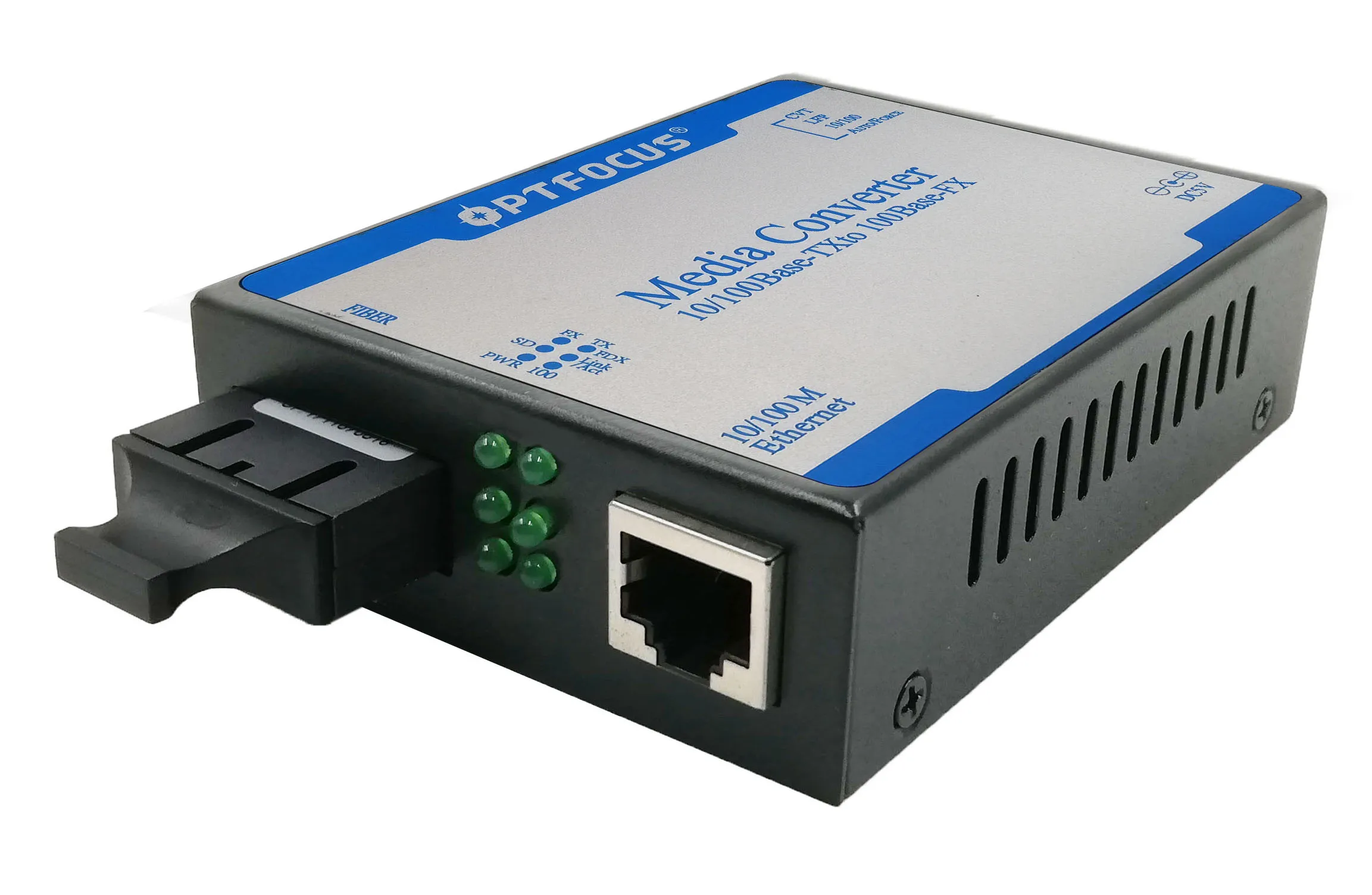 Bidi FTTx Dual Fiber Media Converter 1310nm DIN Rail Wall Mounts