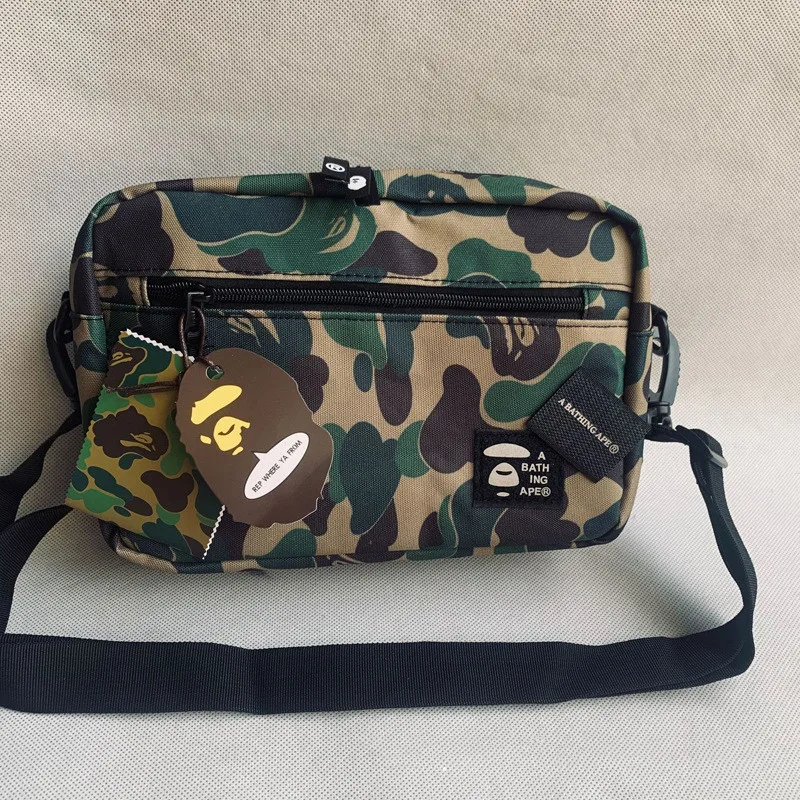 New Style Bape Bags Camouflage Ape Men's And Women's One-shoulder ...